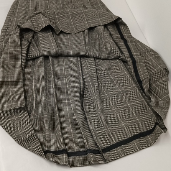 Vintage Pendleton gray pleated skater midi 100% virgin wool skirt Sz 8 highwaist - Picture 10 of 11